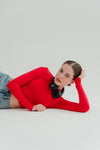 Longsleeve do jogi damski VOGUE - lipstick red